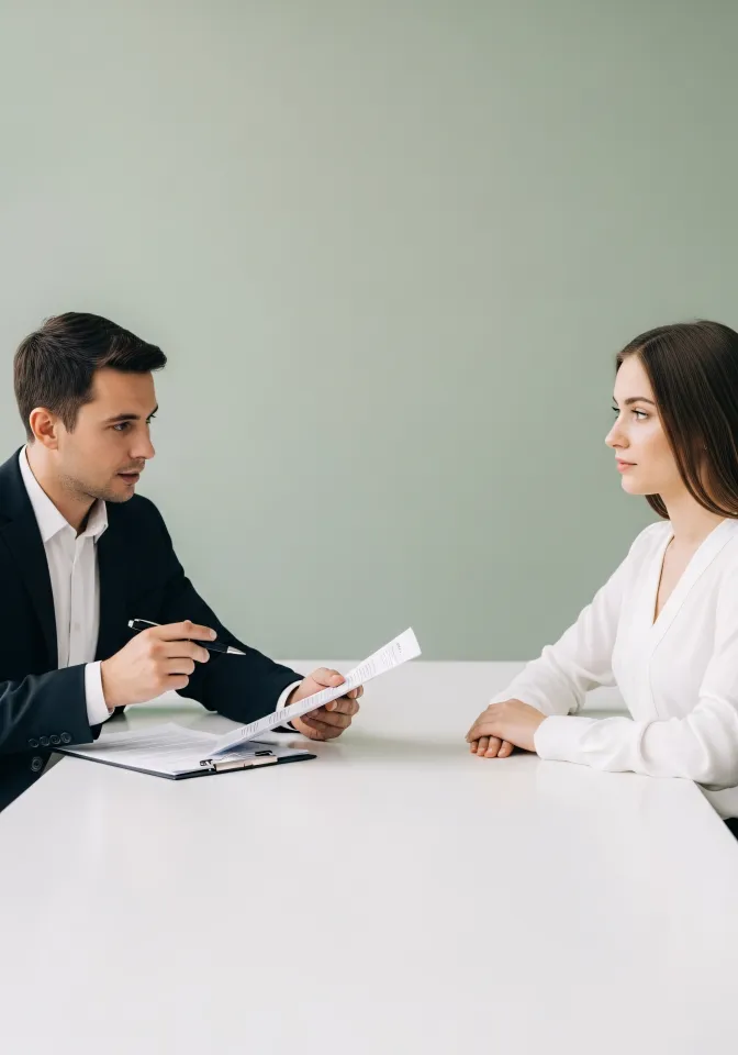 Análise de documentos financeiros em escritório